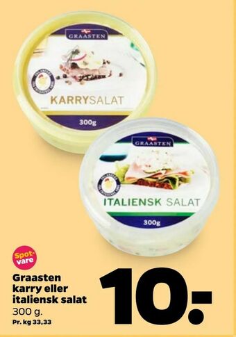 Netto Graasten karry eller italiensk salat tilbud