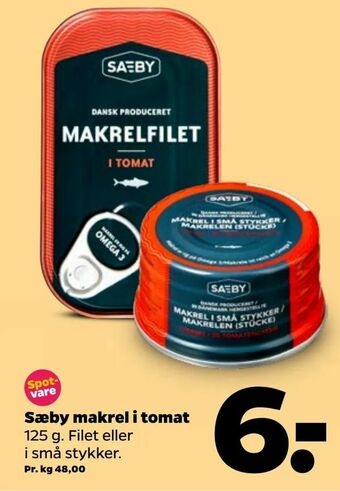 Netto Sæby makrel i tomat tilbud