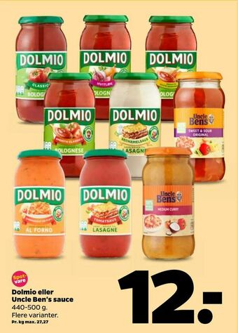 Netto Dolmio eller Uncle Ben's sauce tilbud