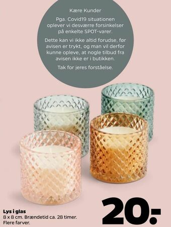Netto Lys i glas tilbud