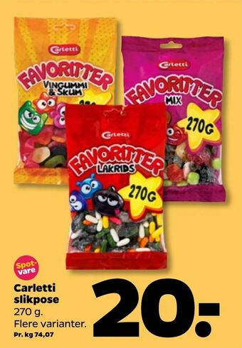 Netto Carletti slikpose tilbud
