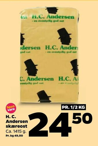 Netto H. C. Andersen skæreost tilbud