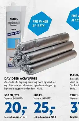 Davidsen DAVIDSEN ACRYLFUGE tilbud