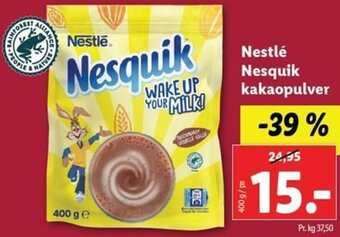 Lidl Nestlé Nesquik Kakaopulver 400g tilbud