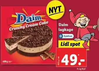 Lidl Daim Lagkage 600g tilbud