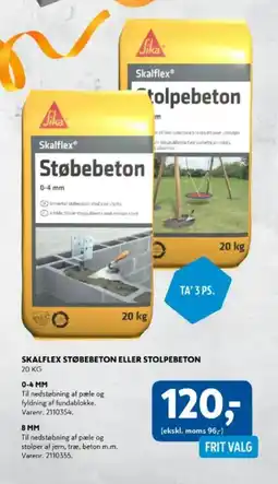 Davidsen SKALFLEX STØBEBETON ELLER STOLPEBETON tilbud