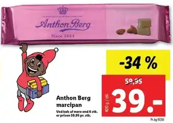 Lidl Anthon Bag Marcipan 400g tilbud