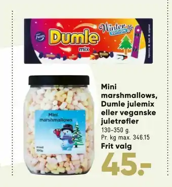 Bilka Mini marshmallows, Dumle julemix eller veganske juletrøfler tilbud