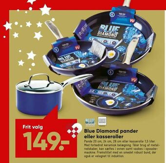 Bilka Blue Diamond pander eller kasseroller tilbud