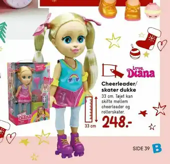 Bilka Cheerleader/ skater dukke tilbud