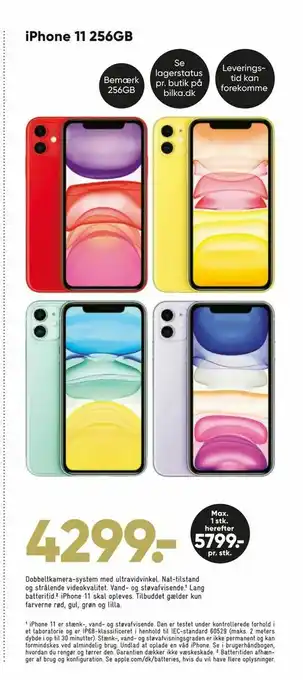 Bilka iPhone 11 256GB tilbud