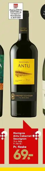 Bilka Montgras Antu Cabernet Sauvignon tilbud