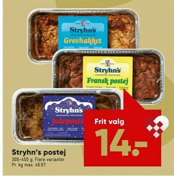 Bilka Stryhn's postej tilbud