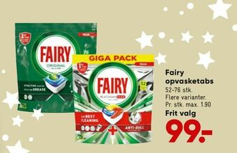 Bilka Fairy opvasketabs tilbud