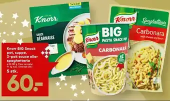 Bilka Knorr BIG Snack pot, suppe, 3-pak sauce eller spaghetteria tilbud