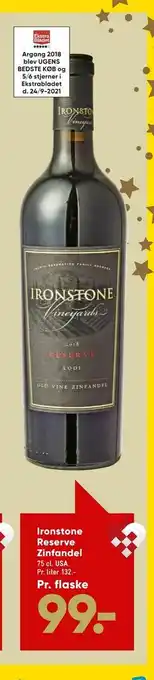Bilka Ironstone Reserve Zinfandel tilbud