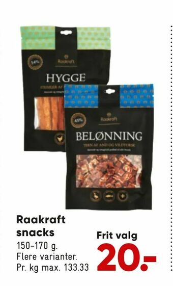 Bilka Raakraft snacks tilbud