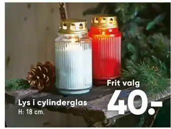 Bilka Lys i cylinderglas tilbud