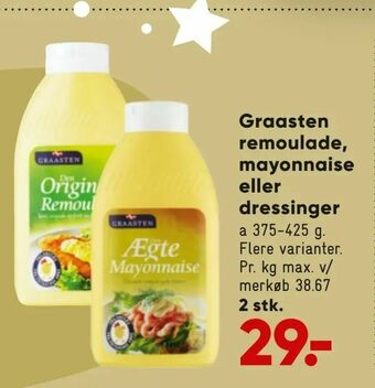 Bilka Graasten remoulade, mayonnaise eller dressinger tilbud