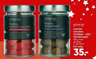 Bilka Lakrids mandler, hindbær - eller lakridskugler tilbud