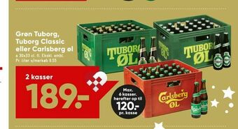 Bilka Grøn Tuborg, Tuborg Classic eller Carlsberg øl tilbud