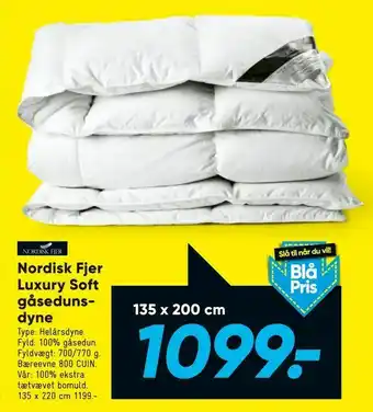 Nordisk Fjer Luxury Soft gåseduns dyne