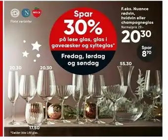 Bilka Nuance rødvin, hvidvin eller champagneglas tilbud