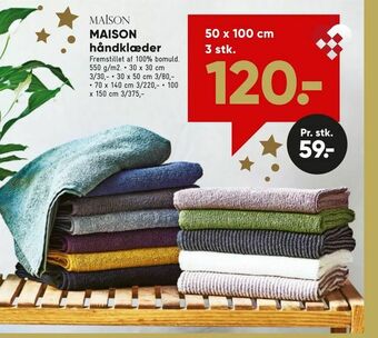 Bilka MAISON håndklæder tilbud