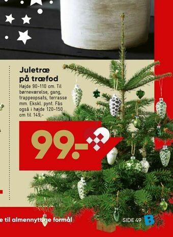 Bilka Juletræ på træfod tilbud