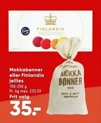 Mokkabønner eller Finlandia jellies
