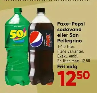 Bilka Faxe-Pepsi sodavand eller San Pellegrino tilbud