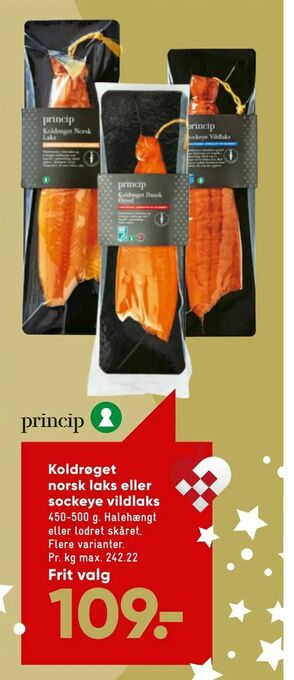 Bilka Koldrøget norsk laks eller sockeye vildlaks tilbud