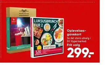 Oplevelses gavekort