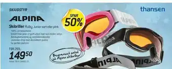 Thansen Skibriller Ruby Junior sort eller pink tilbud