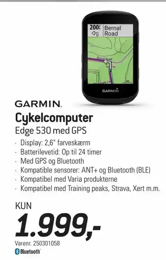 Thansen Cykelcomputer Edge 530 med GPS tilbud