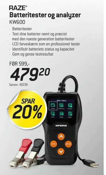 Thansen Batteritester og analyzer tilbud