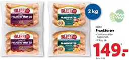 Lidl Frankfurter 2 kg tilbud
