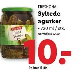 Lidl Syltede agurker 720 ml tilbud