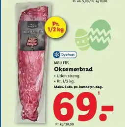 Lidl OKSEMØRBRAD 1/2 KG tilbud