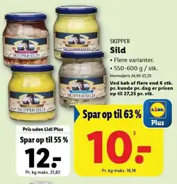 Lidl Sild 550-600 g tilbud