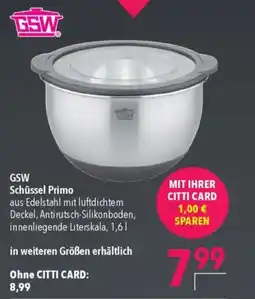 Citti Gsw schüssel primo tilbud