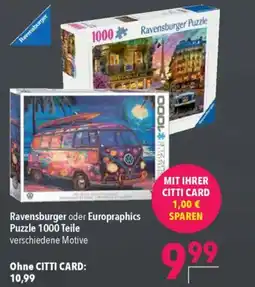 Citti Ravensburger oder europraphics puzzle 1000 teile tilbud