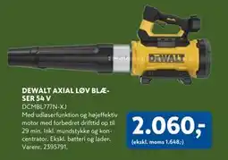 Davidsen DEWALT AXIAL LØV BLÆSER 54 V tilbud