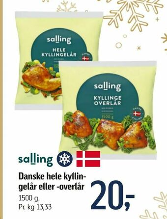 Føtex Danske hele kyllingelår eller -overlår tilbud