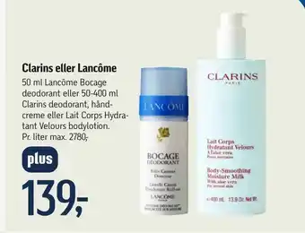 Føtex Clarins eller Lancôme tilbud
