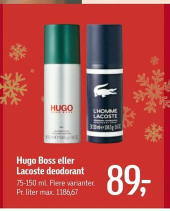 Føtex Hugo Boss eller Lacoste deodorant tilbud