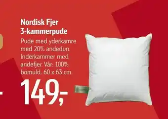 Føtex Nordisk Fjer 3-kammerpude tilbud