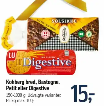 Føtex Kohberg brød, Bastogne, Petit eller Digestive tilbud