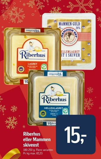 Føtex Riberhus eller Mammen skiveost tilbud