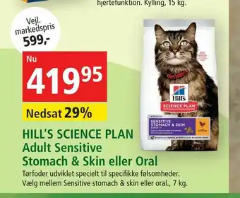 Maxi Zoo HILL'S SCIENCE PLAN Adult Sensitive Stomach & Skin eller Oral tilbud